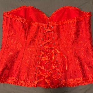 Red adjustable corset w/ magnetic front clasps